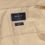 Hackett London Men's Yellow Striped Long Sleeve Cotton Shirt Size XXL HM309164