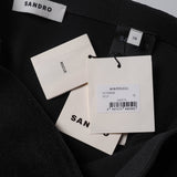 Sandro Women's Black Knitted Rhinestones Skirt Size 38 FR 10 UK 6 US SFPJU01011