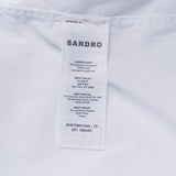 Sandro Paris Men's White Long Sleeve 100% Cotton Shirt Size M SHPCM01049