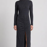 Sandro Women's Grey Knit Cashmere Blend Long Dress 40 FR 12 UK 8 US SFPRO02583