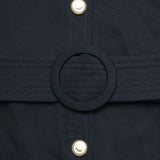 Sandro Women's Navy Belted Short Dress Size 40 FR 12 UK 8 US SFPRO00988