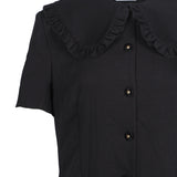 Sandro Women's Black Collared Short Dress Size 36FR 8UK 4US SFPRO02055