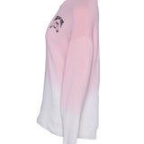 Sandro Paris Rosa besticktes Baumwoll-Sweatshirt für Damen, Größe 0 XS, SFPSW00275