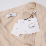 Sandro Damen-Kurzkleid aus beiger Viskose und „ Leinen “, Größe 34 FR, 6 UK, 2 US, SFPRO01745