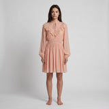 Maje Women's Pink Viscose Ruffle Short Dress Size 38 FR 10 UK 6 US MFPRO02125