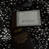 Maje Schwarzes Midi-Kleid für Damen mit V-Ausschnitt und Pailletten, Größe 36 (FR), 8 (UK), 4 (US), Artikelnummer MFPRO01578