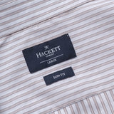 Hackett London Men's White Striped Slim Fit 100% Cotton Shirt Size L HM309183