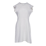 Sandro Paris Women's Ecru Sleeveless Short Dress Size 36 FR 8 UK 4 US R5429E