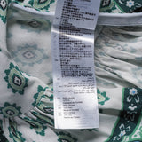 Sandro Women's Green Linen Blend Printed Dress Size 34 FR 4 UK 2 US SFPRO01203