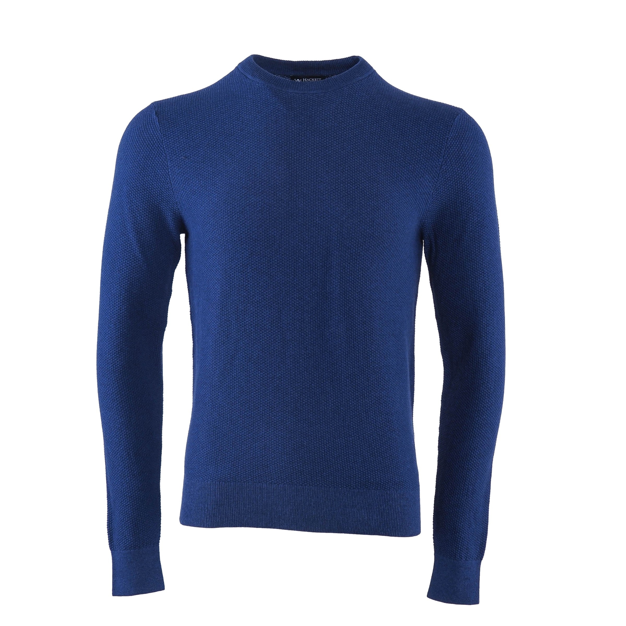 Hackett London Men's Blue Knit 100% Cotton Textured Sweater Size XS HM702801