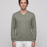 Hackett London Men's Green Cashmere Blend V-Neck Sweater Size XXL HM702784