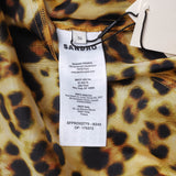 Sandro Women's Multicolour Leopard Satin Dress Size 36FR 8UK 4US SFPRO02779