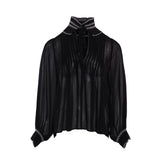 Sandro Women's Black Long Sleeve Blouse Size 34 FR 6 UK 2 US SFPTO00542