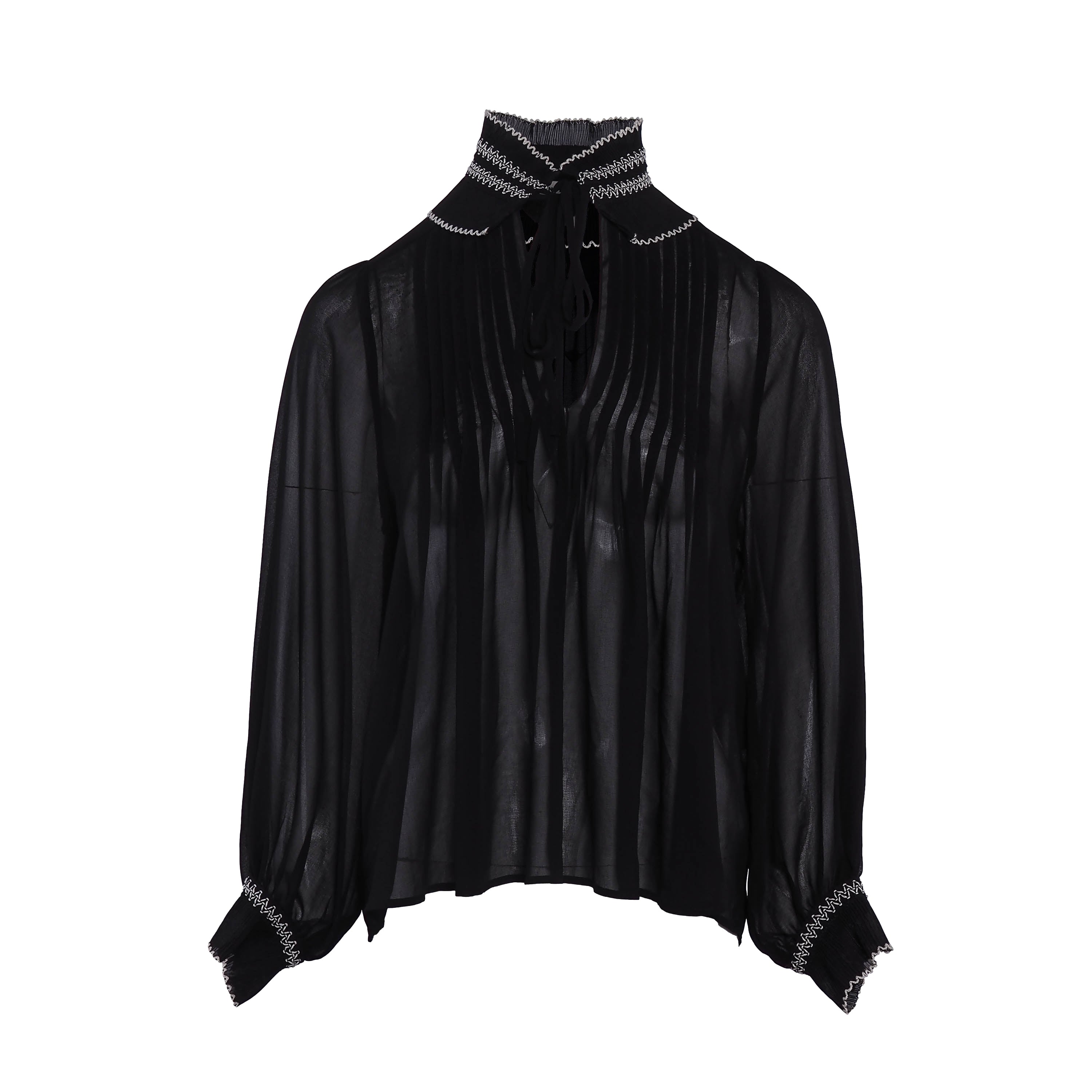 Sandro Women's Black Long Sleeve Blouse Size 34 FR 6 UK 2 US SFPTO00542