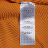 Sandro Paris Women's Orange Short Sleeve Knit Short Dress Size 40 L SFPRO00960