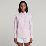 Sandro Paris Women's Pink Striped 100% Cotton Shirt Size 36 FR 8 UK SFPCM00020