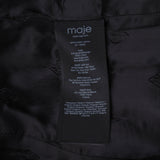 Maje Women's Navy Wool Blend Short Coat Size 40 FR 12 UK 8 US MFPOU00901