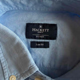 Hackett London Men's Blue Cotton & Linen Shirt Size XL HM309530 RRP: 160EUR