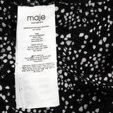 Maje Schwarzes Midi-Kleid für Damen mit V-Ausschnitt und Pailletten, Größe 36 (FR), 8 (UK), 4 (US), Artikelnummer MFPRO01578