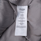 Maje Kurzes Damenkleid aus silbernem Samt mit Pailletten, Größe 38 (FR 10, UK 6, US MFPRO02729)