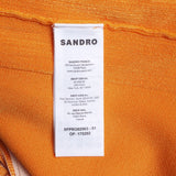Sandro Women's Orange Knitted Fringed Dress Size 42 FR 14 UK 10 US SFPRO02963