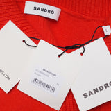 Sandro Women's Red Short Knitted Polo Dress Size 34 FR 6 UK 2 US SFPRO02588