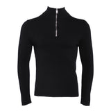 Sandro  Men's Sweater Wool Zip Knit Black Size M SHPTR00161