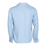 Sandro Herren-T-Shirt, blau, langärmelig, 100 % Viskose, Bluse Hemdbluse , Größe S, SHPCM01121