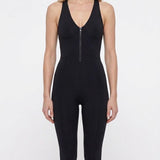 Sandro Paris Women's Black Knit Rhinestones Jumpsuit Size 34 XS 6 SFPCO00248