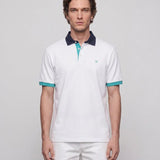 Hackett London Weißes Herren-Polohemd „ Bluse Hemdbluse “, Größe M, HM562980