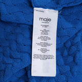 Maje  Strick -Kleid für Damen aus Viskosemischung mit Kragen, blau, Größe 36 FR, 8 UK, 4 US, MFPCA00292