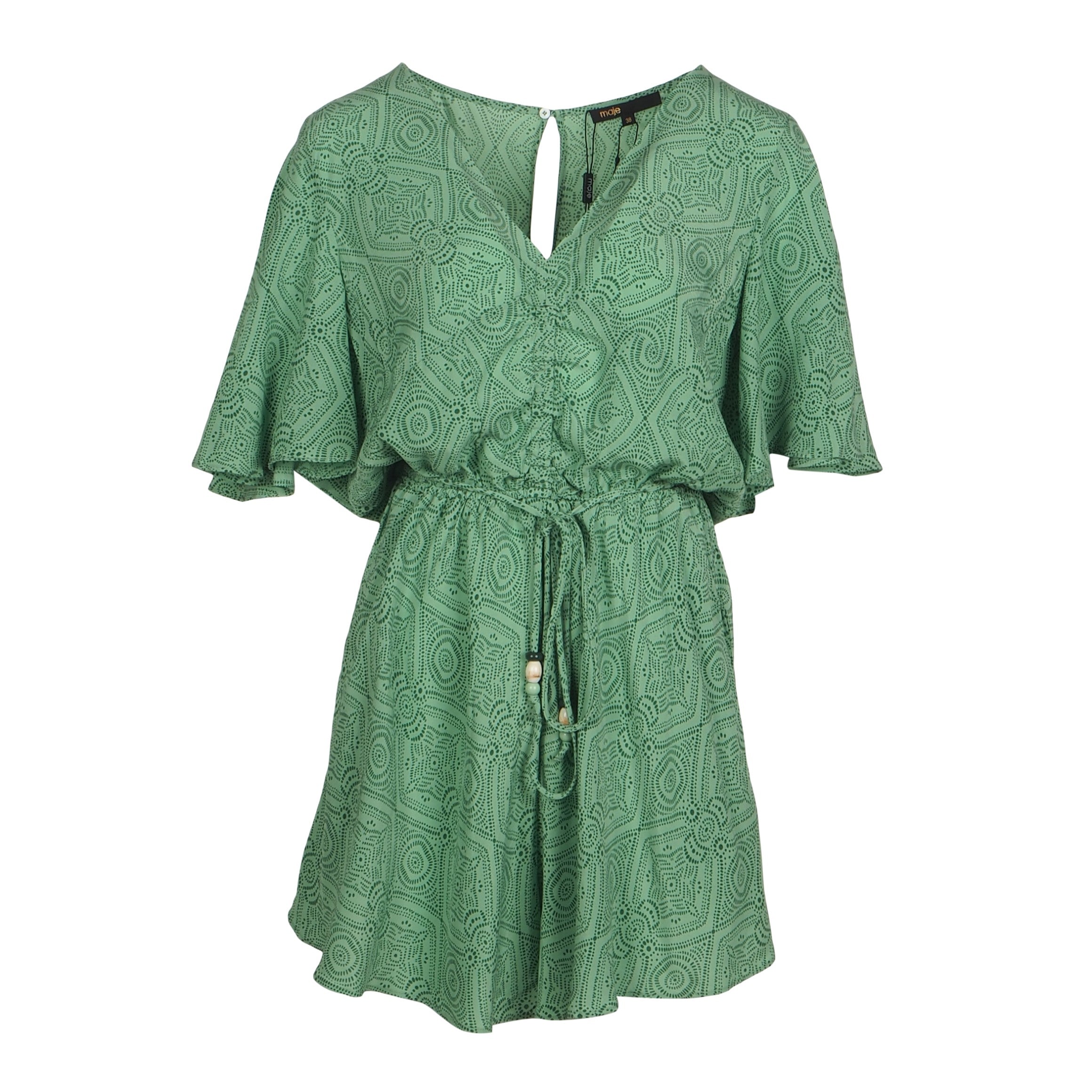 Maje Women's Green Printed Playsuit Size 40 FR 12 UK 8 US MFPCO00270