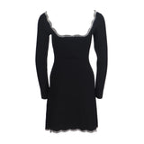 Sandro Women's Black Knit Rhinestone Dress Size 38 FR 10 UK 6 US SFPRO02695