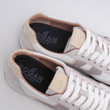 Hogan Women's Grey Suede Olympia-z Allacciato H Size 35 EU 2 UK 5 US