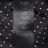 Maje Asymmetrisches Damenkleid in Schwarz mit Polka-Dots, Größe 34 (FR), 6 (UK), 2 (US), MFPRO02563