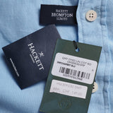 Hackett London Men's Blue Slim Fit Linen Blend Shirt Size M HM309530