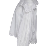 Sandro Paris Women's White Embroidered Cotton Blouse Size 40 FR 12 UK SFPTO00435