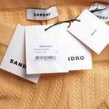 Sandro Women's Orange Knit Flared Trousers Size 34FR 6UK 2US SFPPA00876