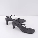 Sandro Women's Black Strappy Heeled Sandals Size 36 EU 3 UK 6 US SFACH00937