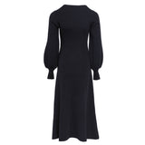 Sandro Women's Grey Knit Wool Blend Long Dress Size 38 FR 10 UK 6 US SFPRO01960