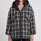 Maje Women's Reversible Tweed Quilted Jacket Size 34 FR 6 UK 2 US MFPOU00993