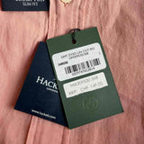 Hackett London Men's Pink Cotton & Linen Shirt Size S HM309530