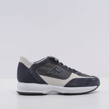 Hogan Men's Navy Suede Interactive H Flock Sneakers Size 43 EU 9 UK 10.5 US