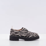 Hogan Women's Black Zebra H543 Allacciato Lace Up Shoes Size 35 EU 2 UK 5 US