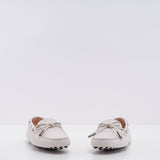 Tod's Women's White Heaven N Laccetto Occhielli Loafers Size 34 EU 4 US 2 UK