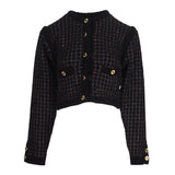 Sandro Women's Black Wool Blend Tweed Cardigan Size 34 FR 6 UK 2 US SFPCA00894