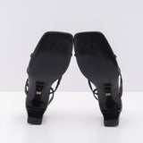 Sandro Damen-Sandalen mit Riemchen und Absatz, schwarz, Größe 38 (EU), 5 (UK), 8 (US), SFACH00937
