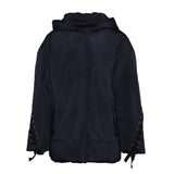 Maje Damen-Daunenjacke mit Kapuze in Marineblau, Größe 2 M 10 H18GUELONE