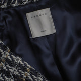 Sandro Women's Navy Oversized Tweed Jacket Size 40 FR 12 UK 8 US SFPVE00588