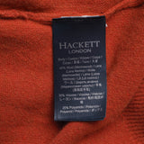Hackett London Top Sweater Logo Knit Wool Orange Size M HM702833